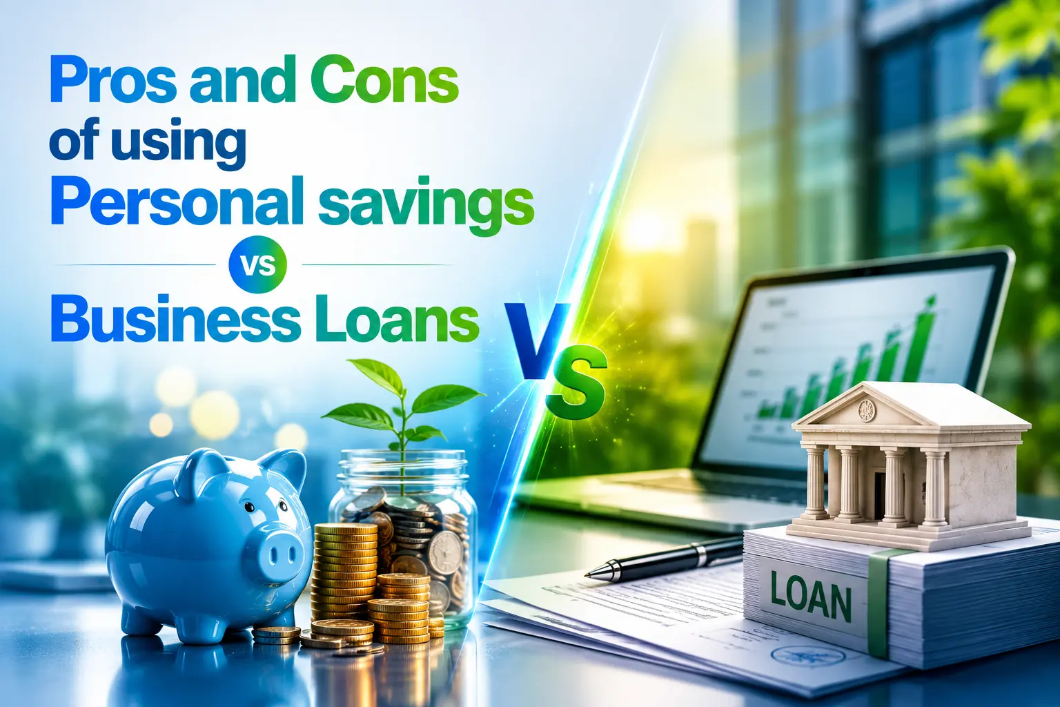 Pros and Cons of using Personal Savings vs Business loans